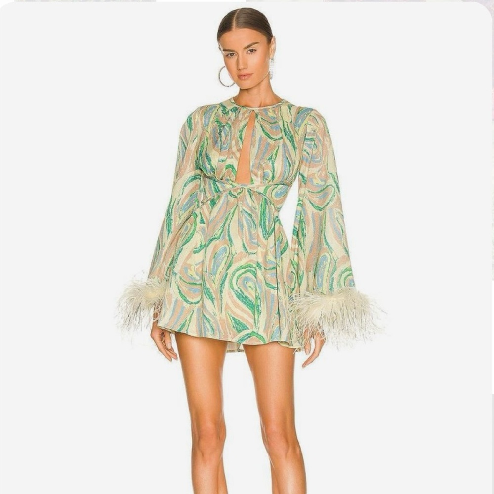 Alice McCall swan lake dress. Never worn, green flowy dress.
